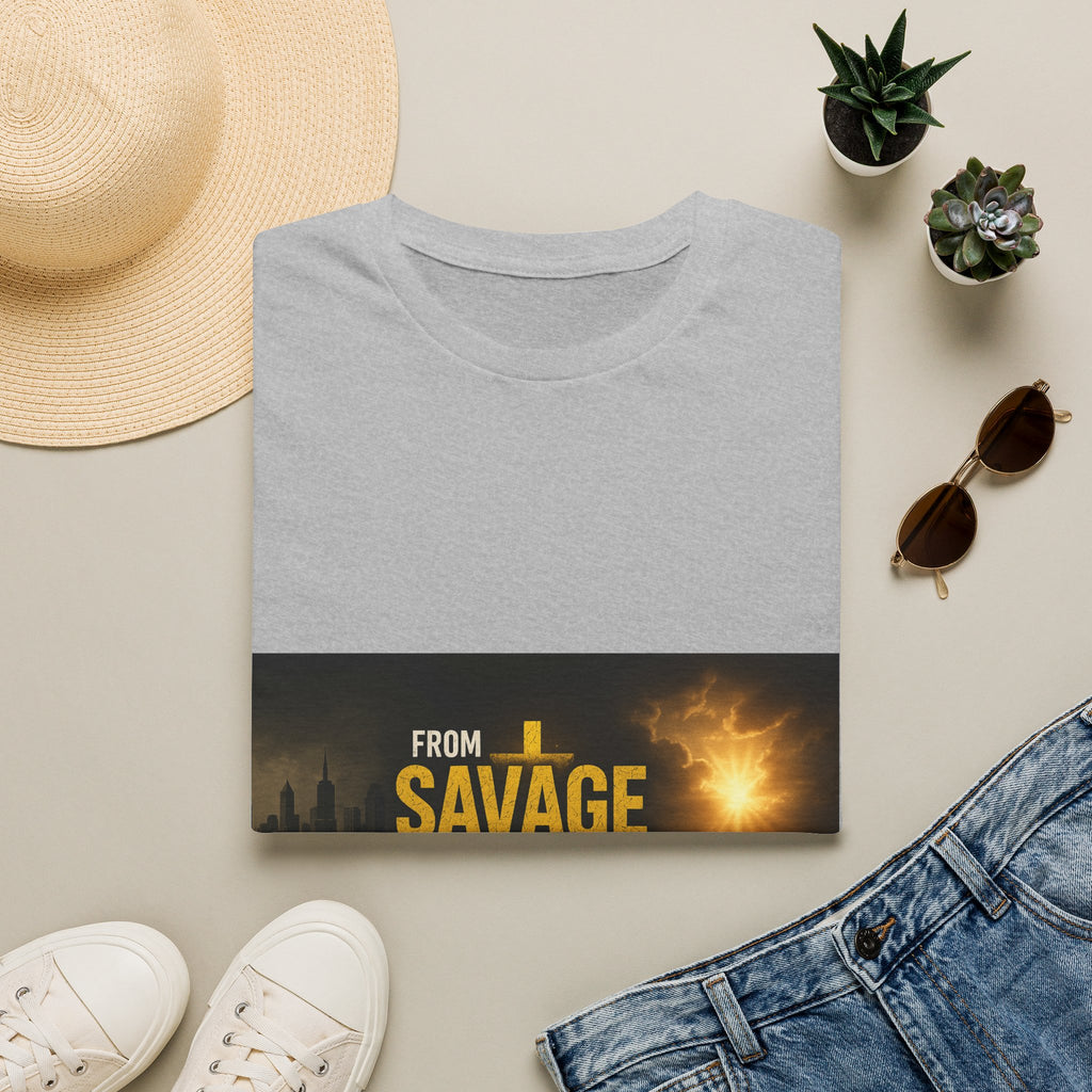 From Savage to Saved T-Shirt — Inspirational Christian Faith Tee