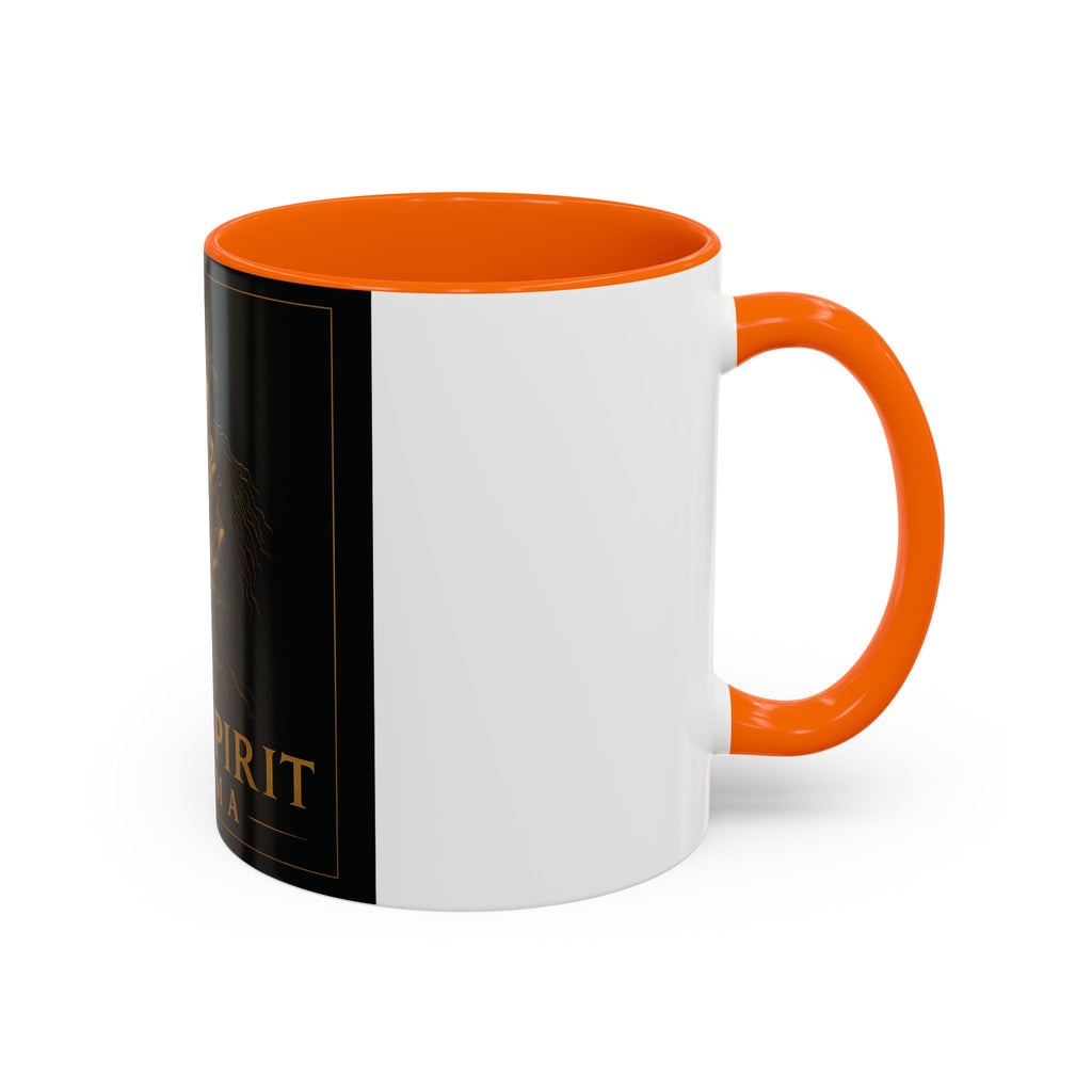 Black Spirit Cinema Accent Coffee Mug — Afrocentric Couple Art (11/15oz)
