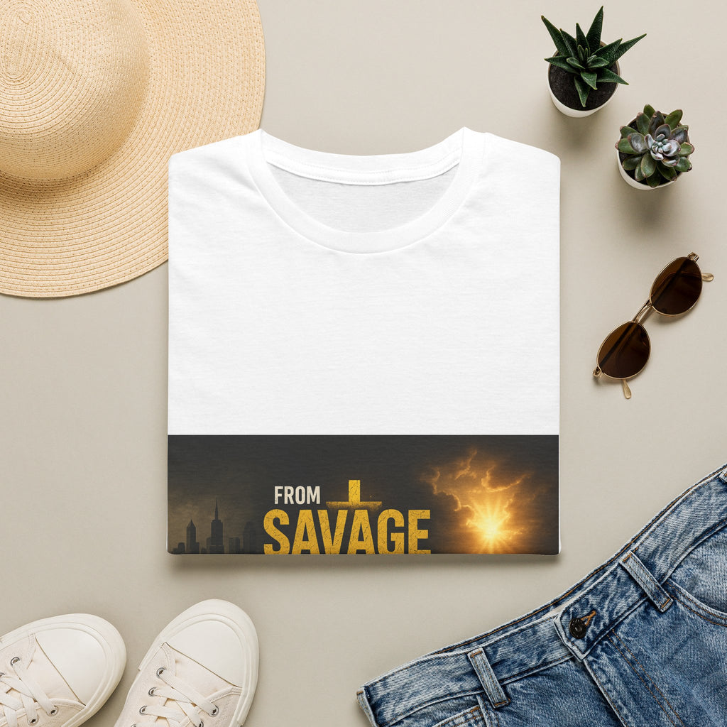 From Savage to Saved T-Shirt — Inspirational Christian Faith Tee