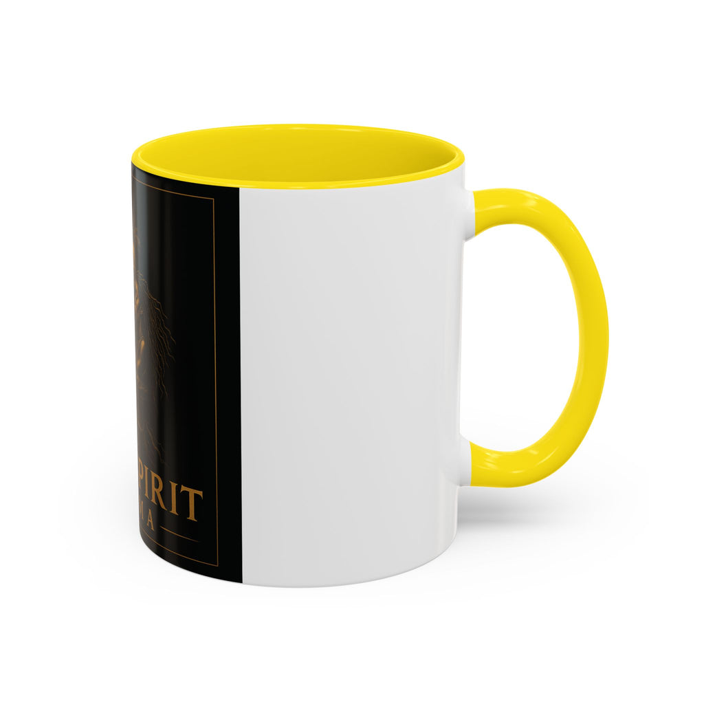 Black Spirit Cinema Accent Coffee Mug — Afrocentric Couple Art (11/15oz)