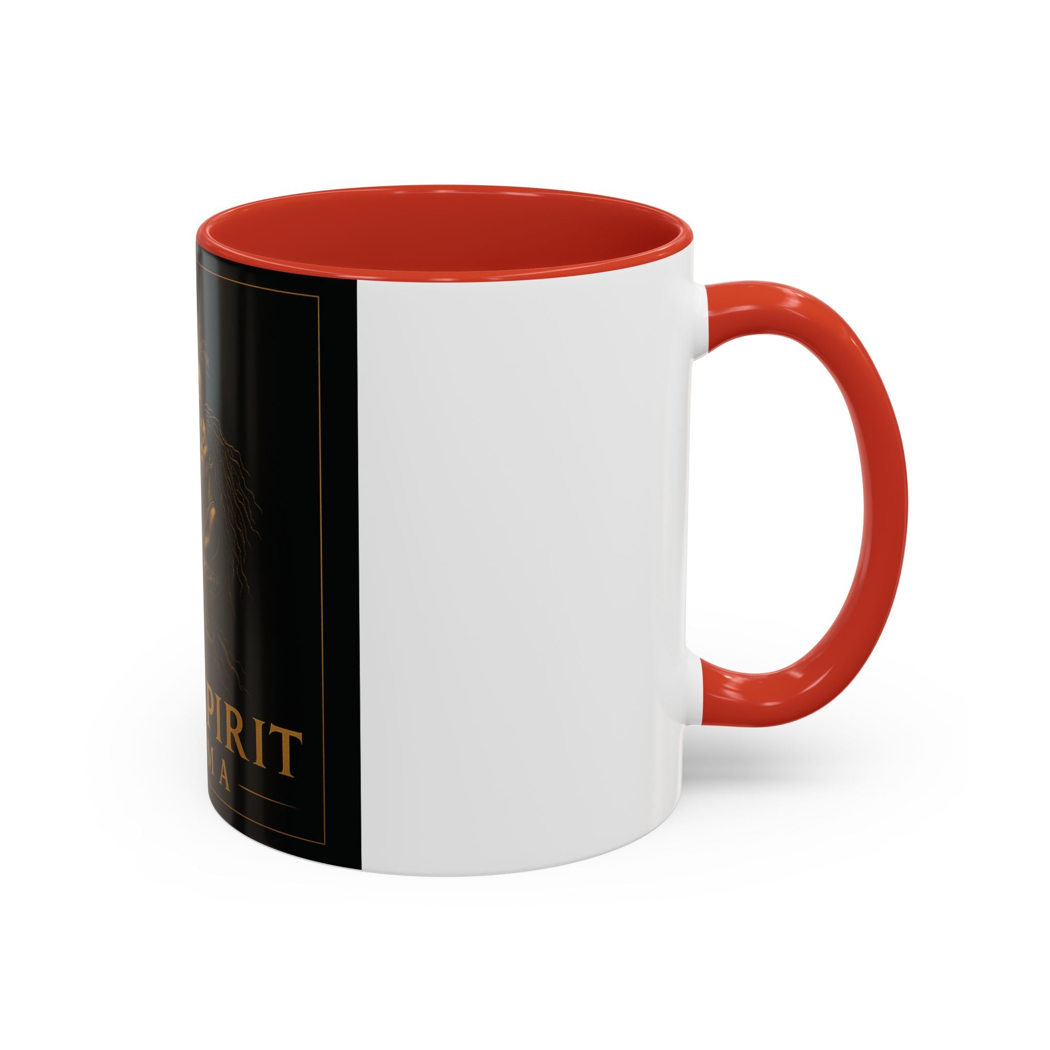 Black Spirit Cinema Accent Coffee Mug — Afrocentric Couple Art (11/15oz)