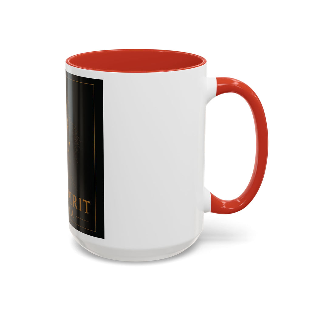 Black Spirit Cinema Accent Coffee Mug — Afrocentric Couple Art (11/15oz)