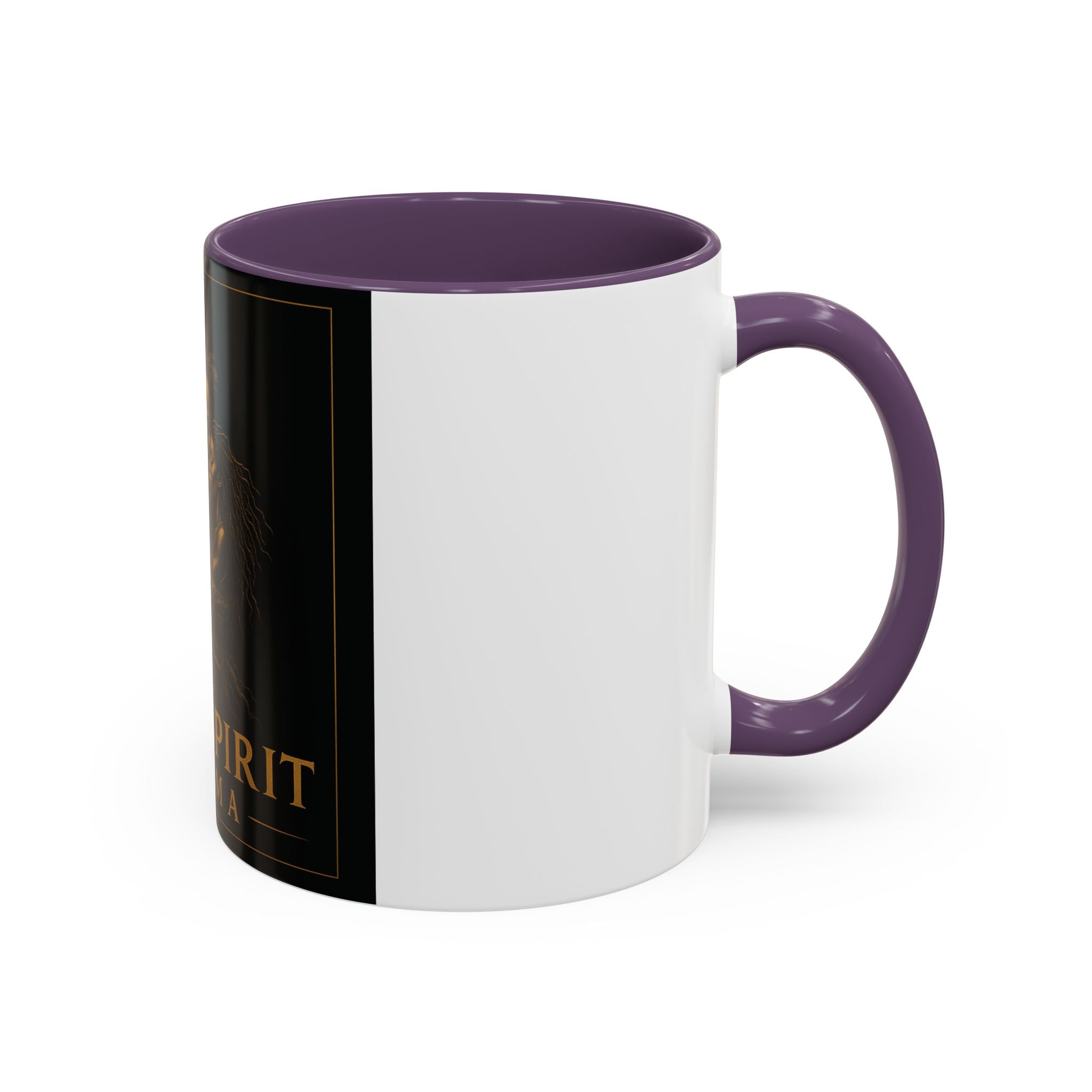 Black Spirit Cinema Accent Coffee Mug — Afrocentric Couple Art (11/15oz)