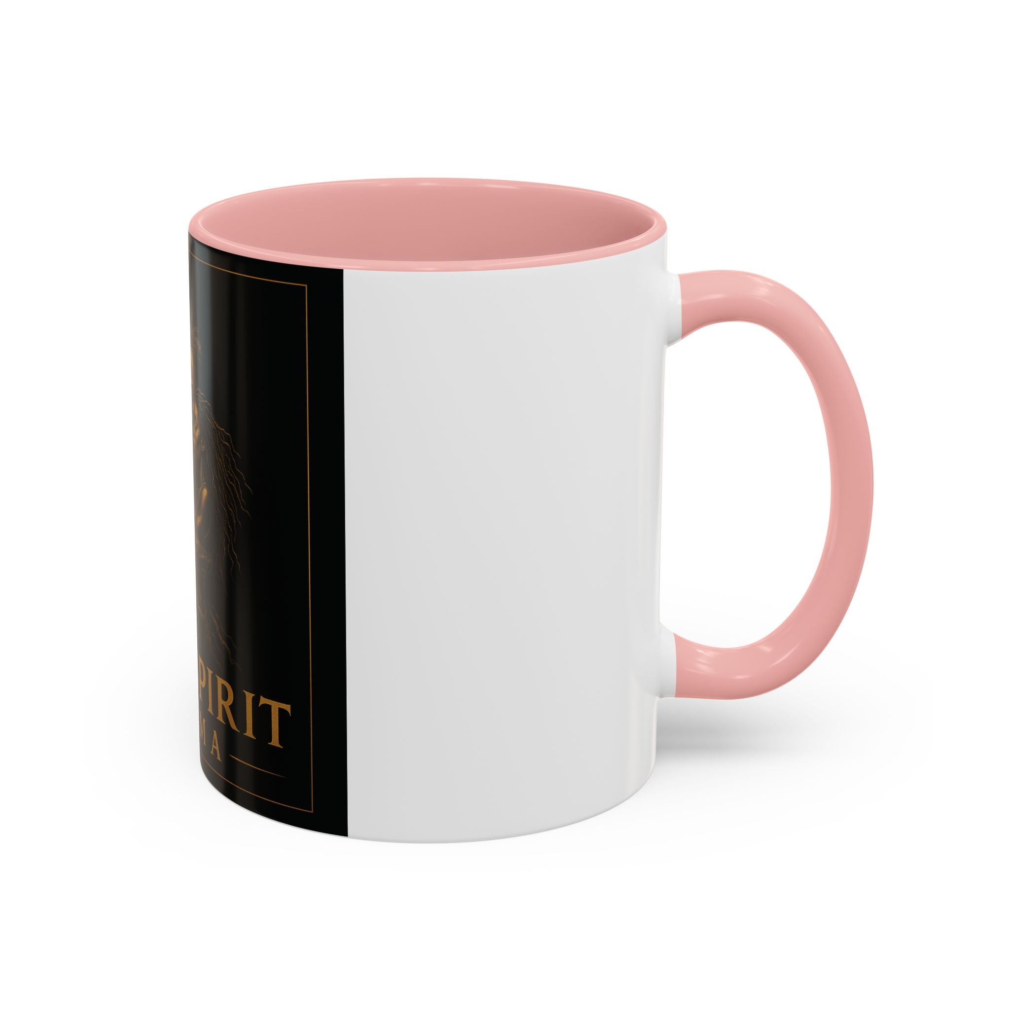 Black Spirit Cinema Accent Coffee Mug — Afrocentric Couple Art (11/15oz)