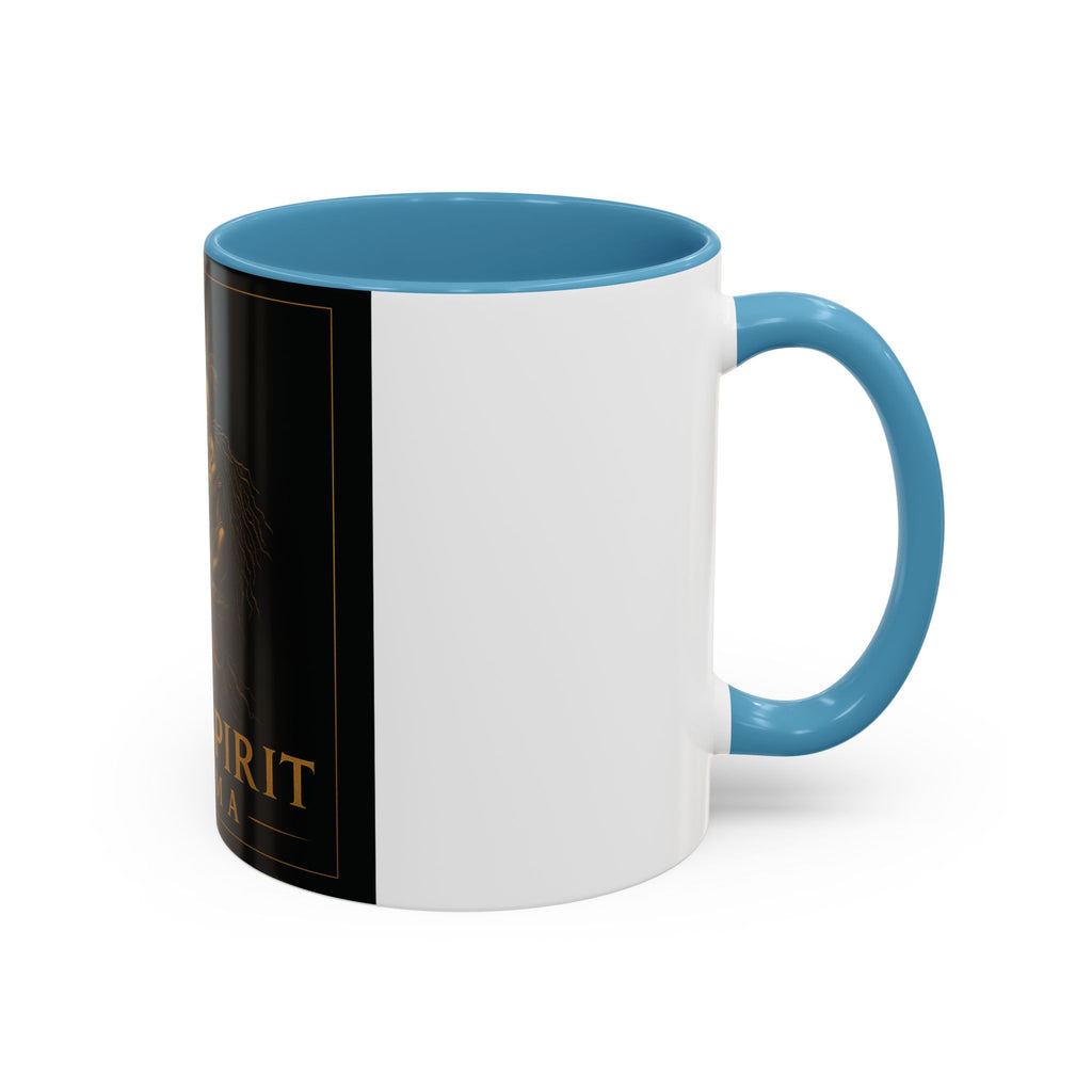 Black Spirit Cinema Accent Coffee Mug — Afrocentric Couple Art (11/15oz)