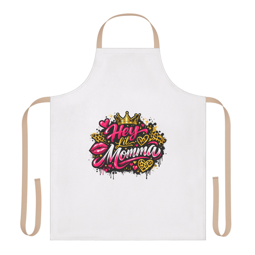 Hey Lil' Momma Apron — Colorful Graffiti Kitchen Apron, Fun Gift for Moms & Cooks