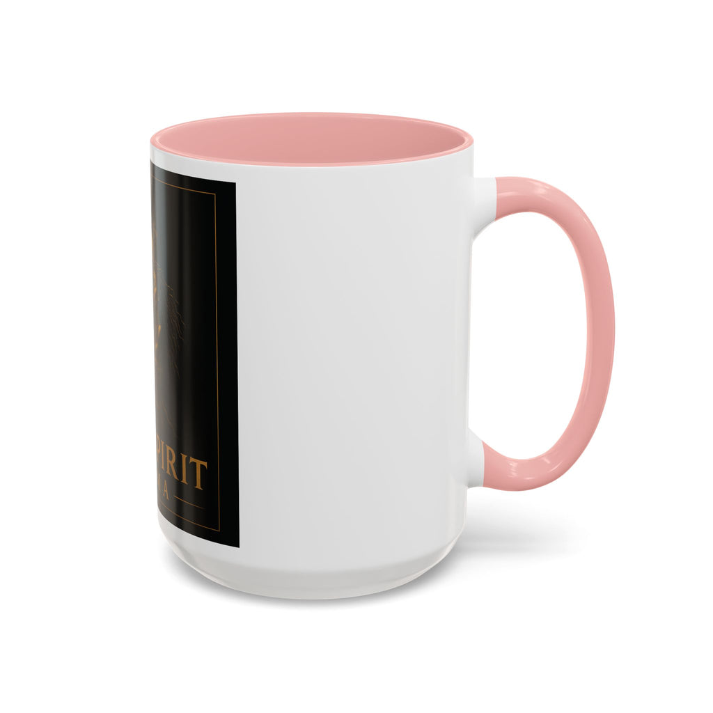 Black Spirit Cinema Accent Coffee Mug — Afrocentric Couple Art (11/15oz)