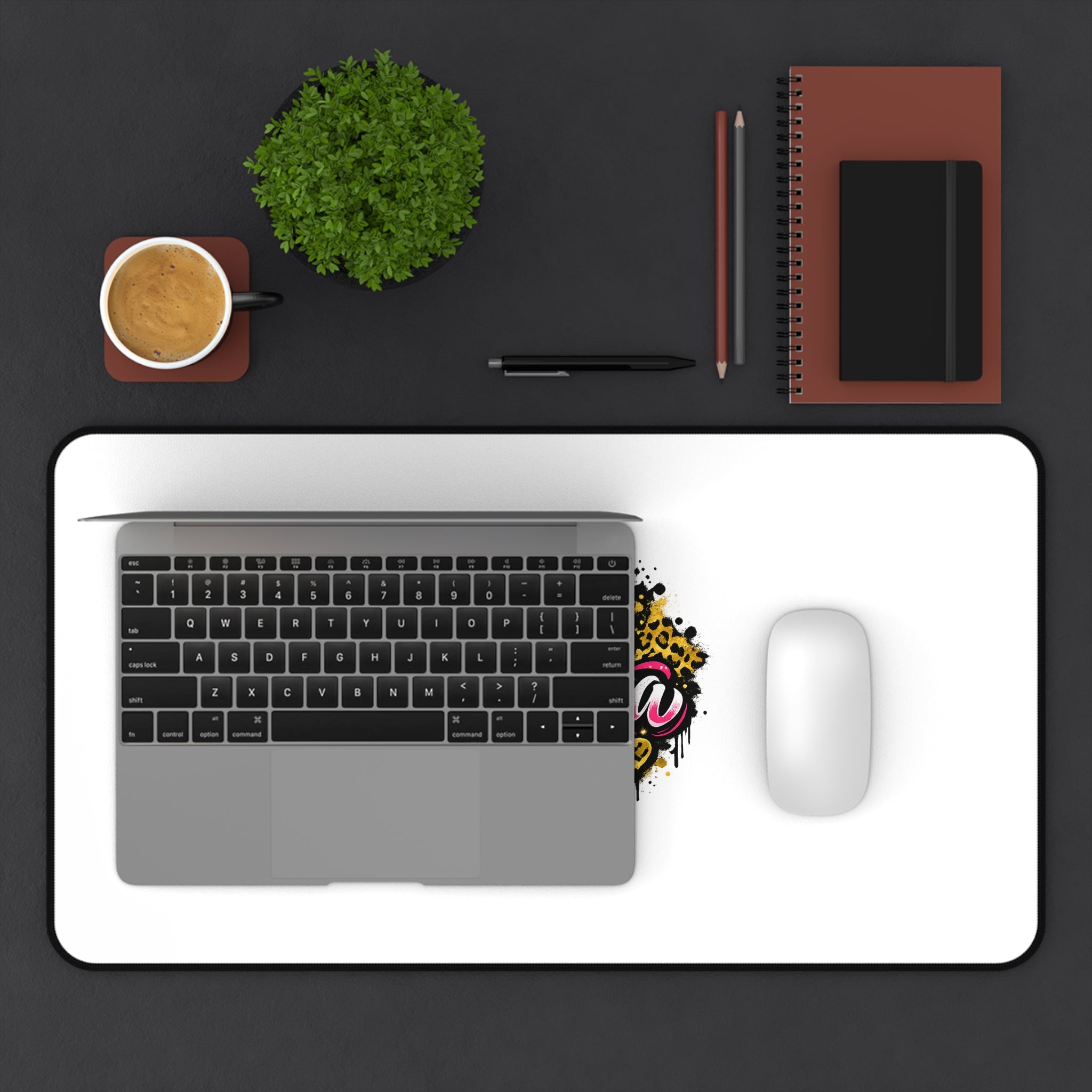 Hey Momma Desk Mat — Bold Retro Pop Art Mouse Pad for Moms