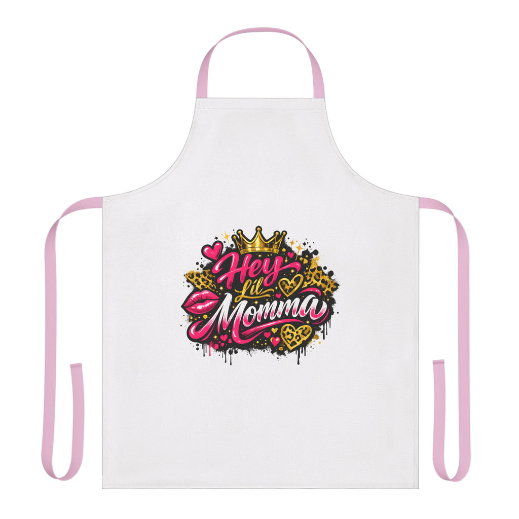 Hey Lil' Momma Apron — Colorful Graffiti Kitchen Apron, Fun Gift for Moms & Cooks