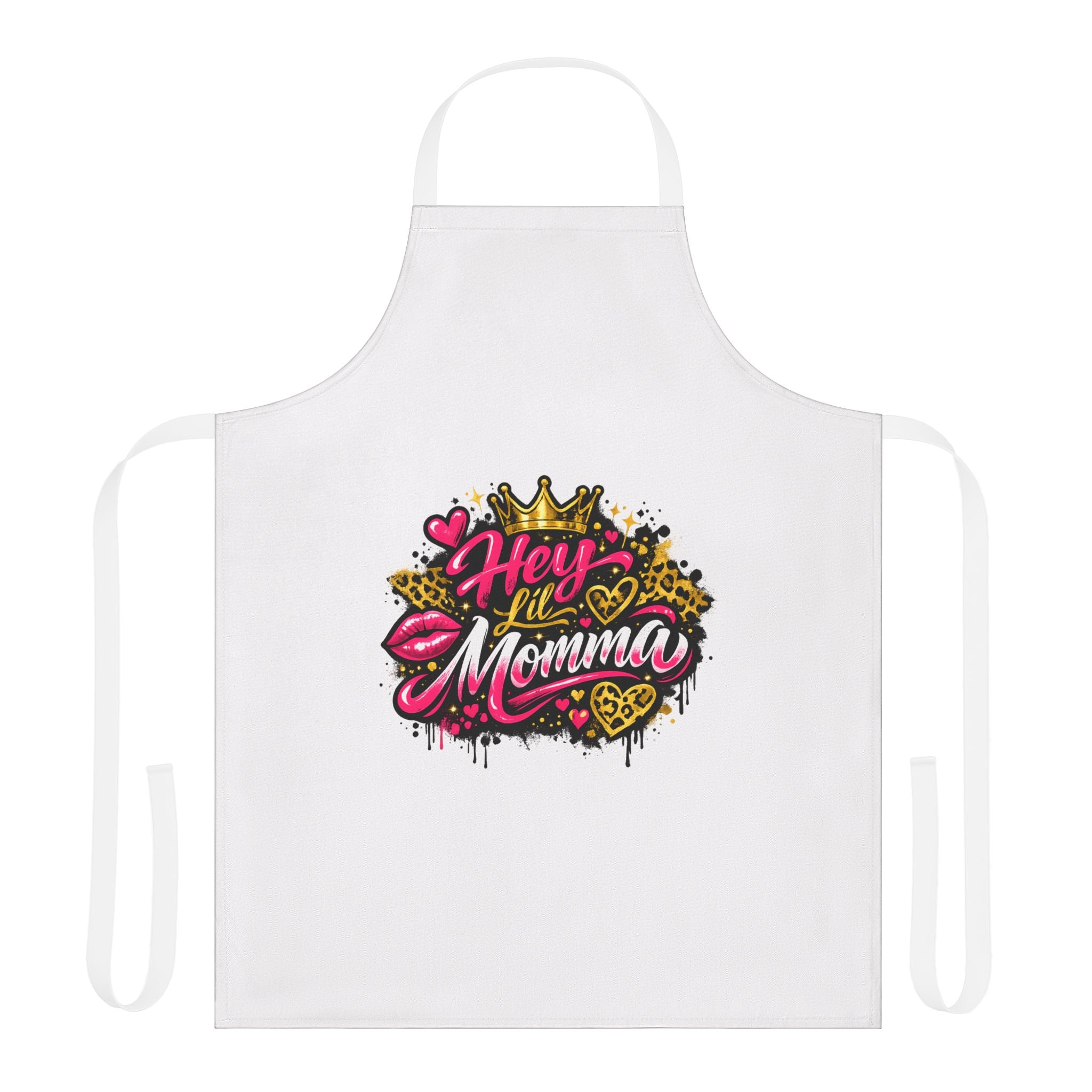 Hey Lil' Momma Apron — Colorful Graffiti Kitchen Apron, Fun Gift for Moms & Cooks