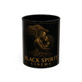 Black Spirit Cinema Accent Coffee Mug — Afrocentric Couple Art (11/15oz)