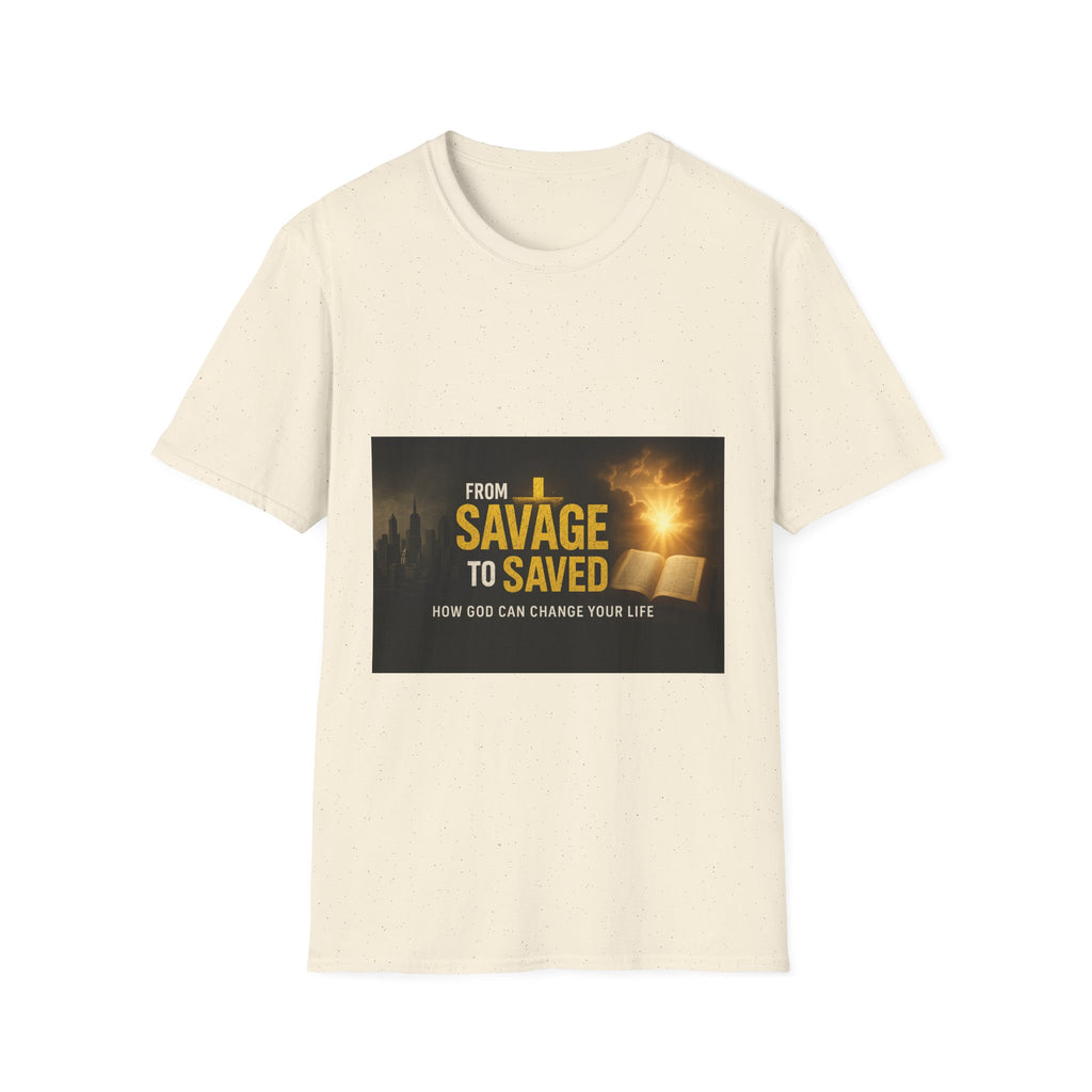 From Savage to Saved T-Shirt — Inspirational Christian Faith Tee