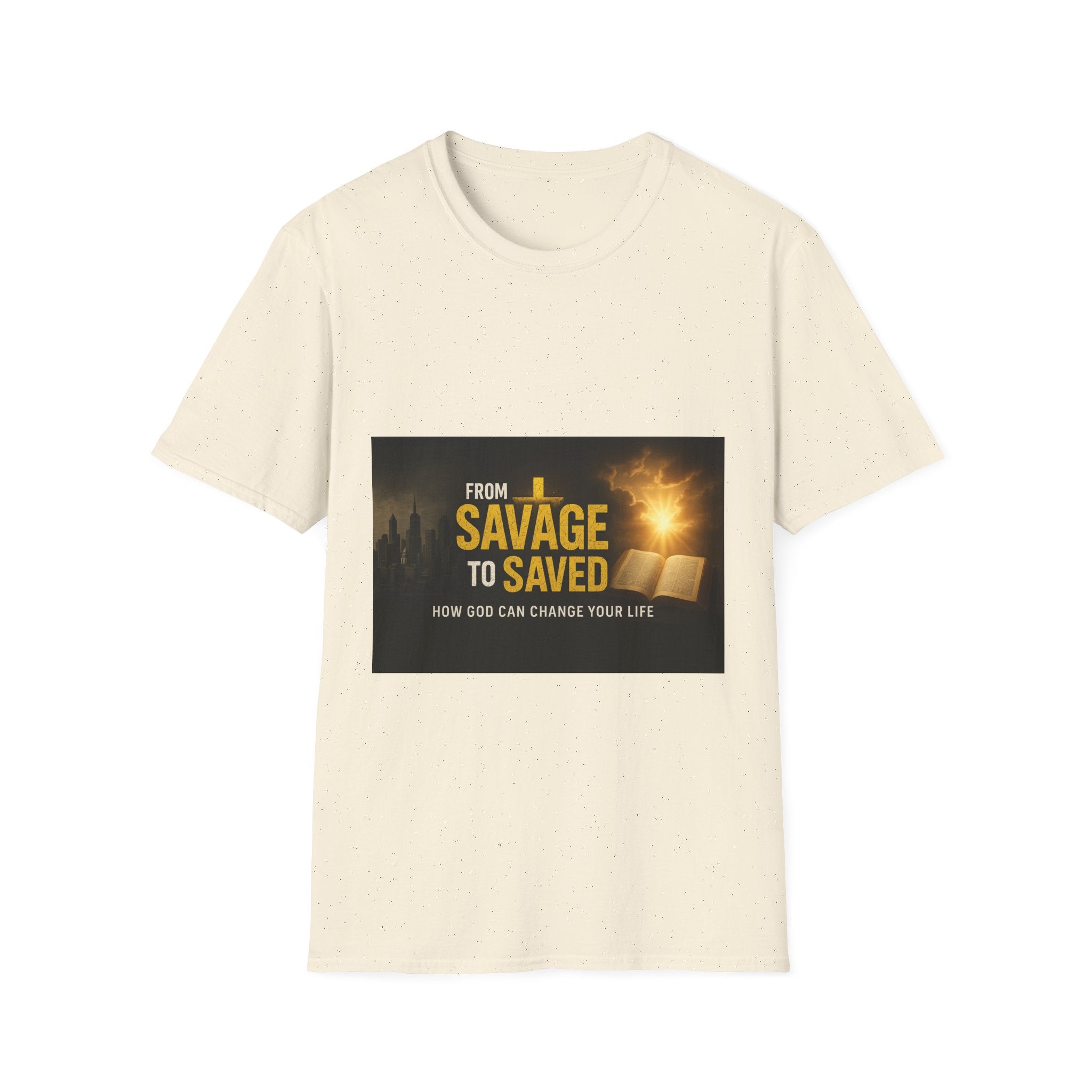 From Savage to Saved T-Shirt — Inspirational Christian Faith Tee