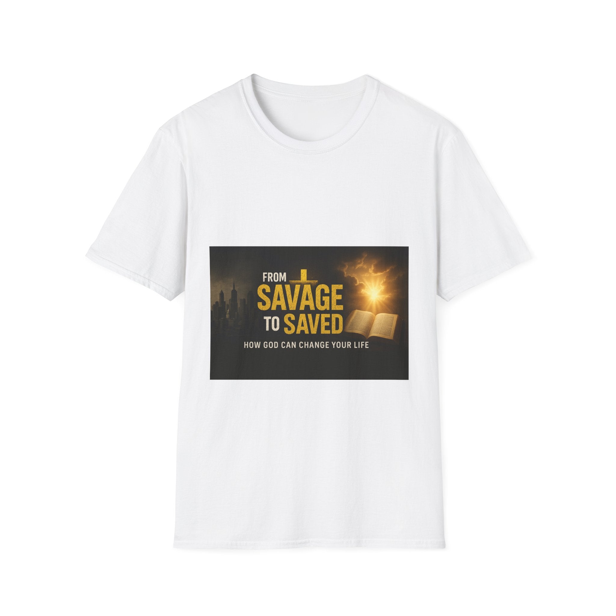 From Savage to Saved T-Shirt — Inspirational Christian Faith Tee