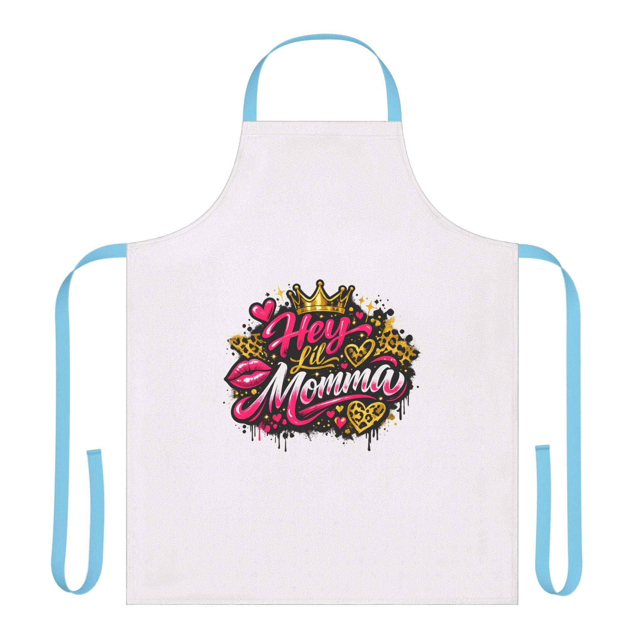 Hey Lil' Momma Apron — Colorful Graffiti Kitchen Apron, Fun Gift for Moms & Cooks