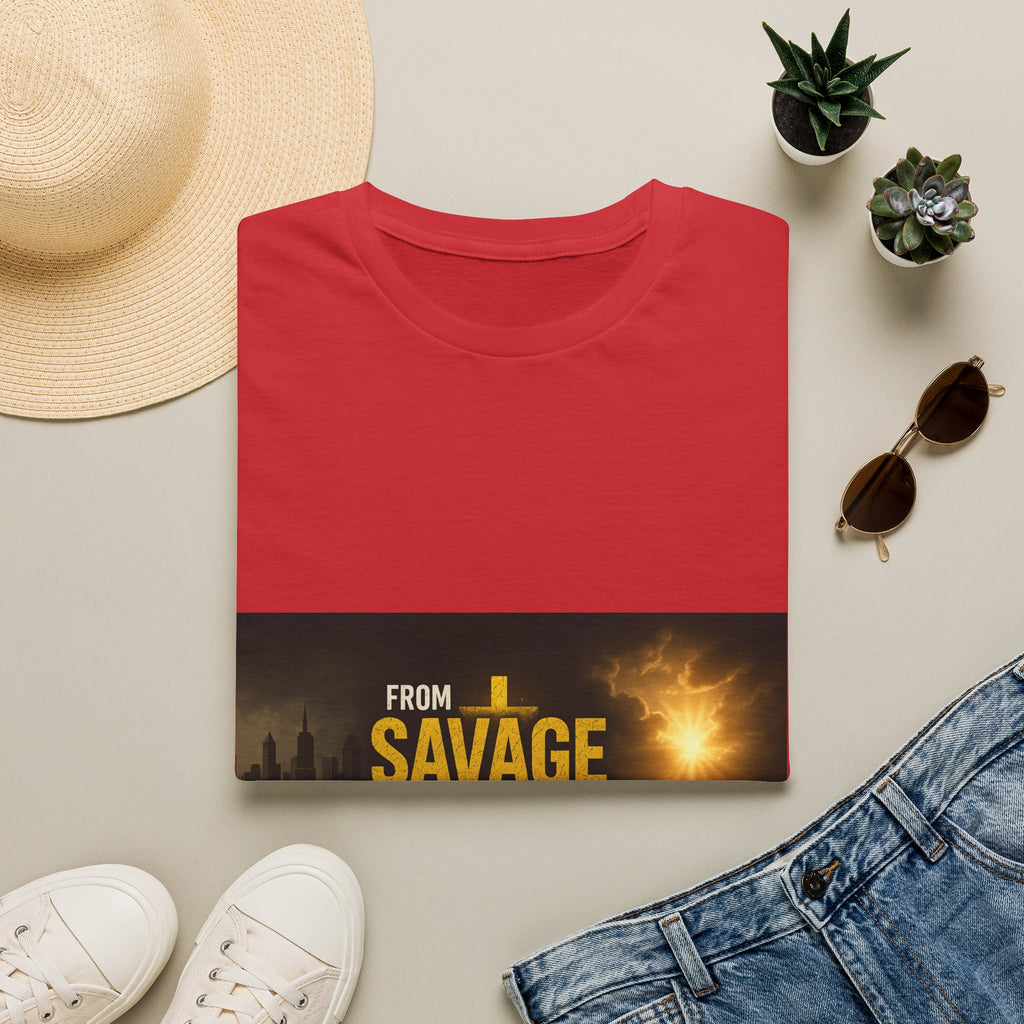 From Savage to Saved T-Shirt — Inspirational Christian Faith Tee