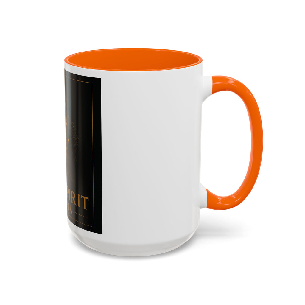 Black Spirit Cinema Accent Coffee Mug — Afrocentric Couple Art (11/15oz)