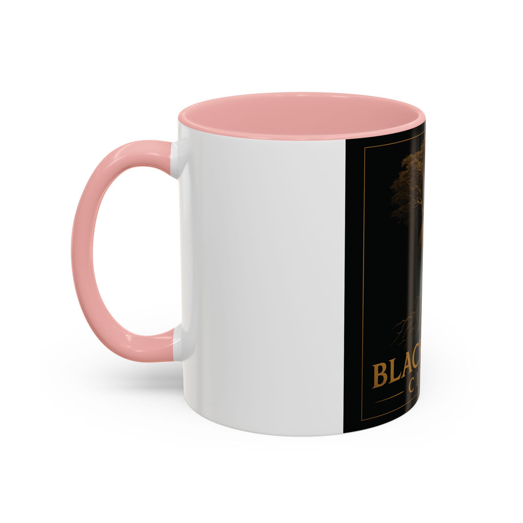 Black Spirit Cinema Accent Coffee Mug — Afrocentric Couple Art (11/15oz)