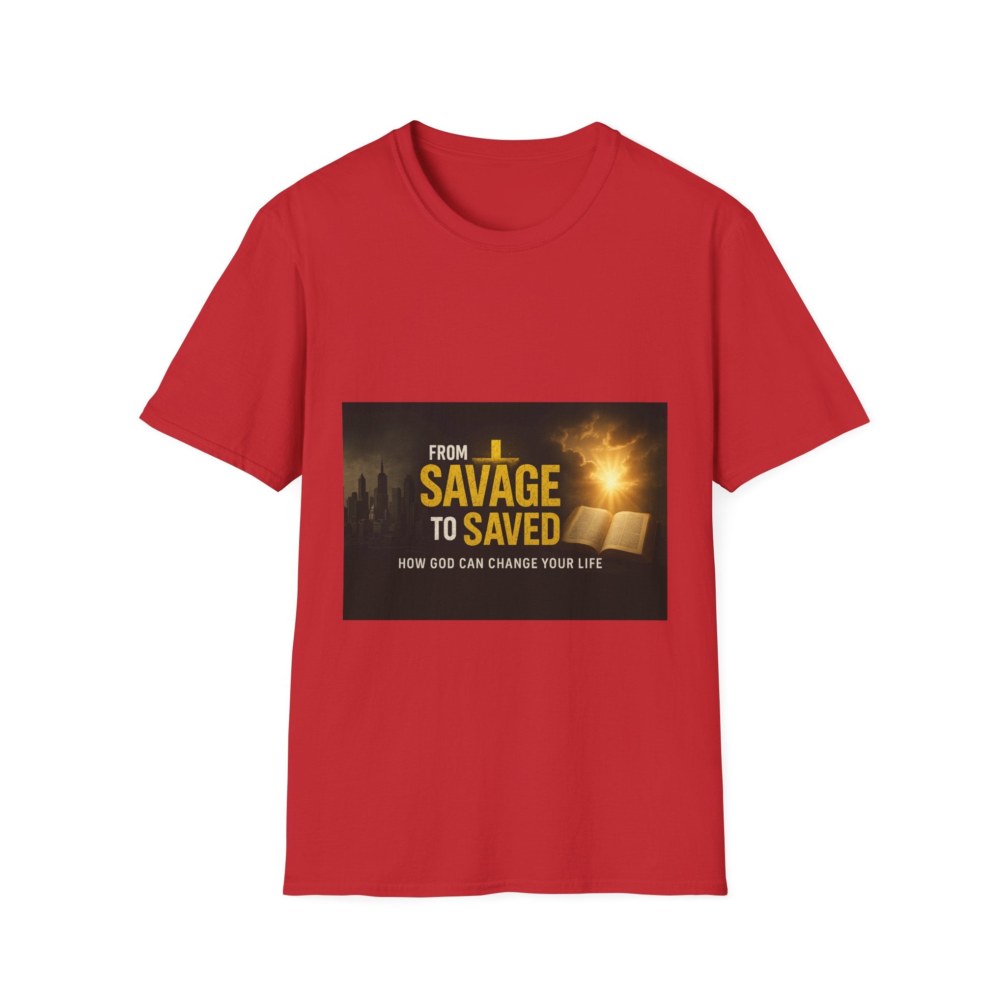 From Savage to Saved T-Shirt — Inspirational Christian Faith Tee