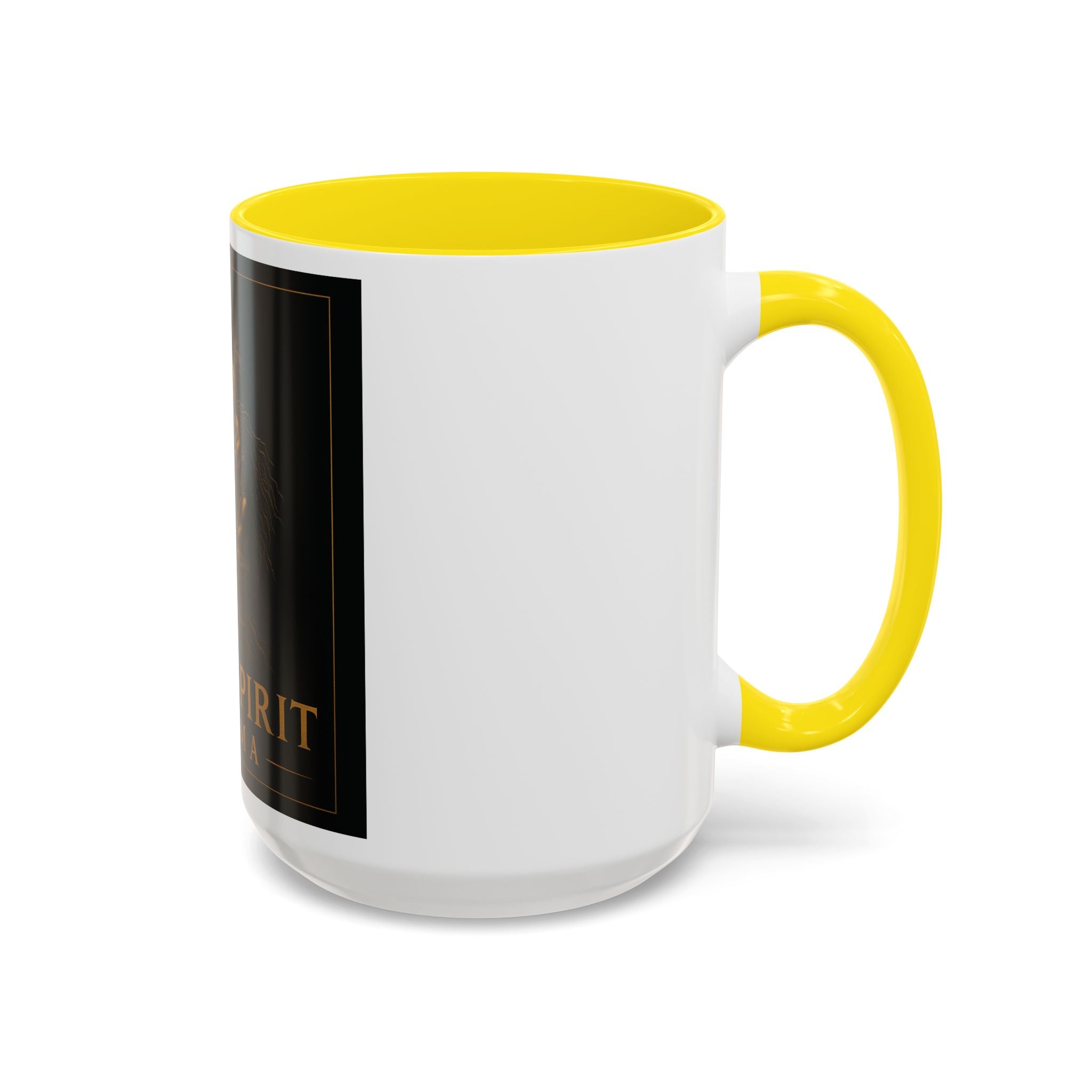 Black Spirit Cinema Accent Coffee Mug — Afrocentric Couple Art (11/15oz)