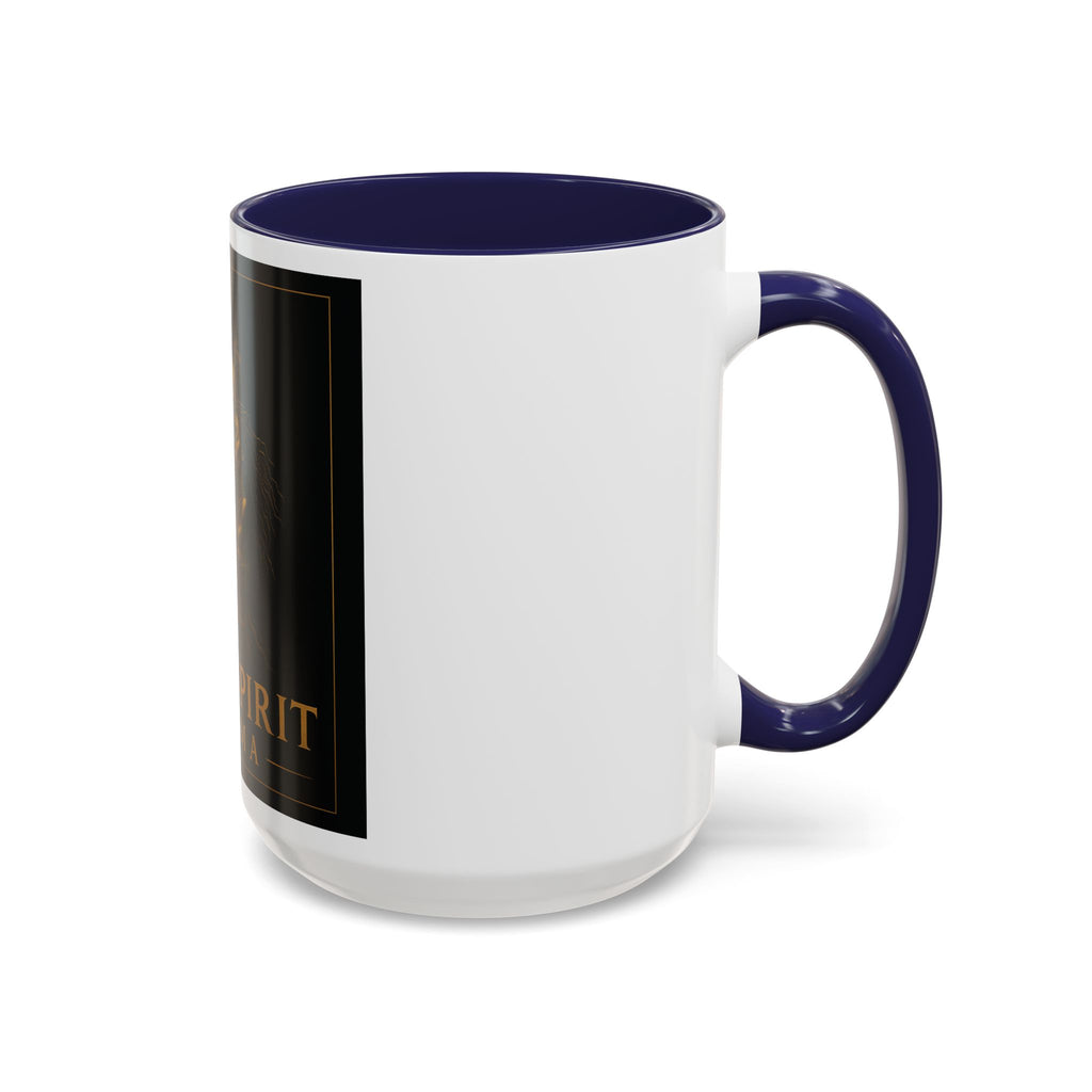 Black Spirit Cinema Accent Coffee Mug — Afrocentric Couple Art (11/15oz)