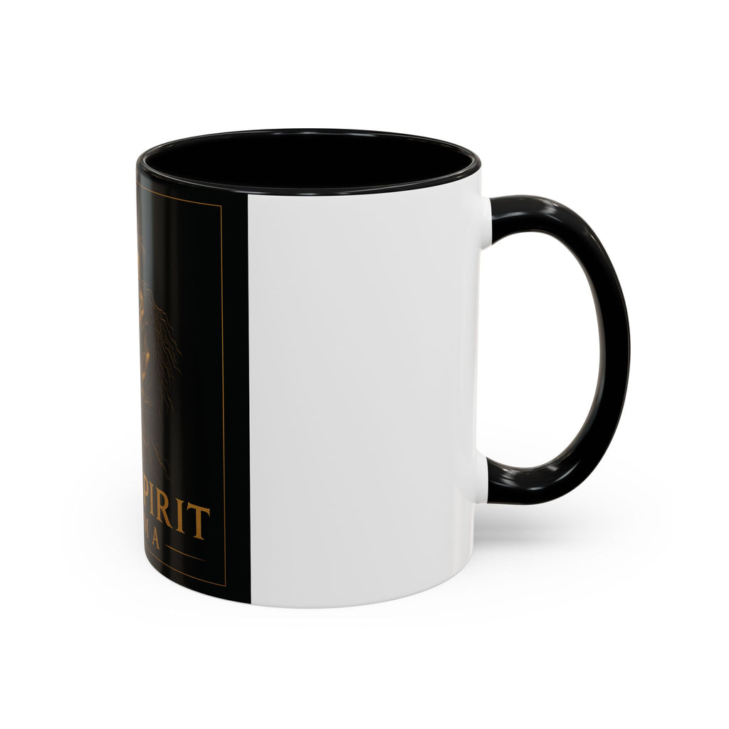 Black Spirit Cinema Accent Coffee Mug — Afrocentric Couple Art (11/15oz)