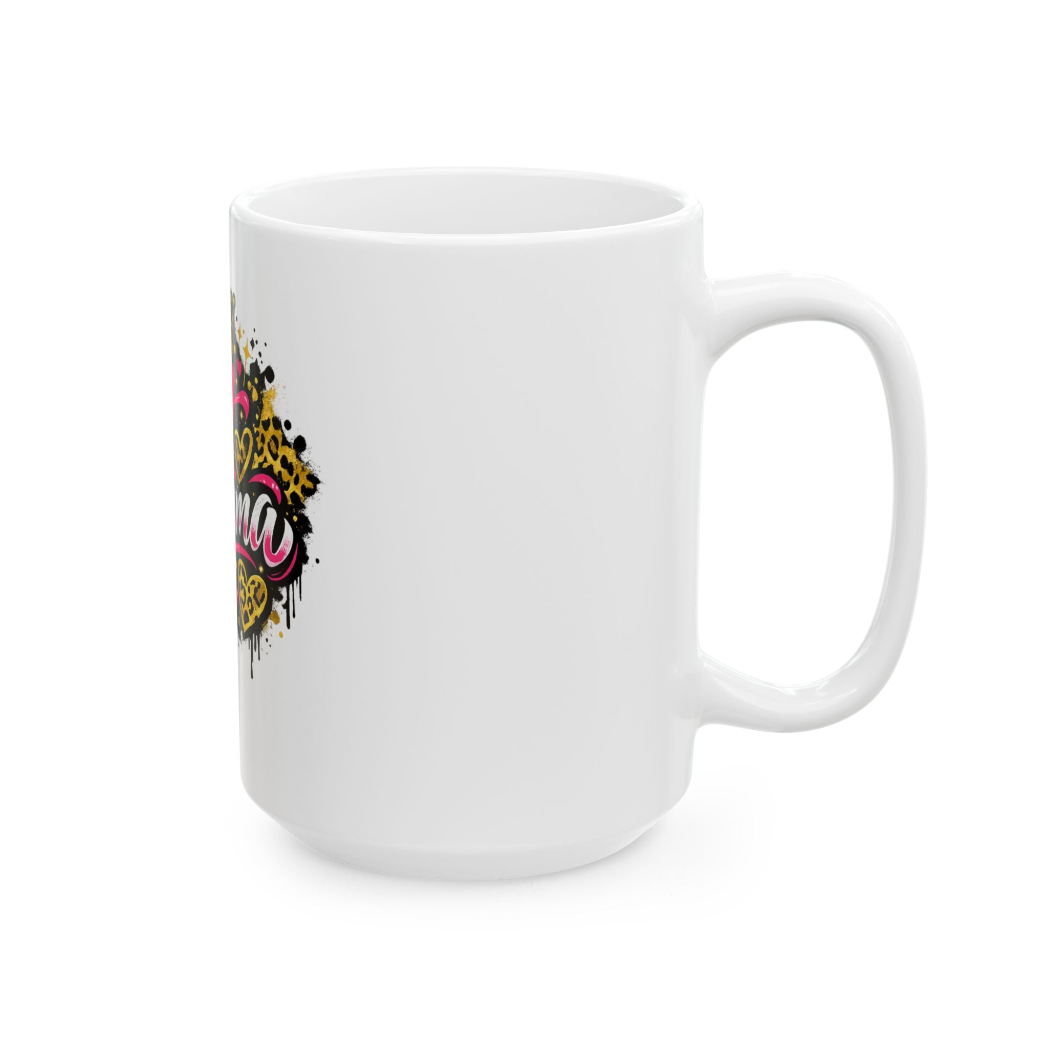 Hey Lil Momma Ceramic Mug — Stylish Leopard Print & Crown Coffee Cup (11oz/15oz)