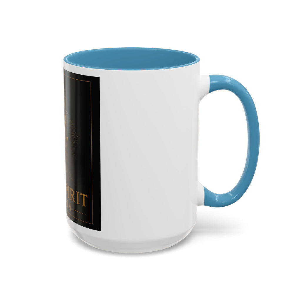 Black Spirit Cinema Accent Coffee Mug — Afrocentric Couple Art (11/15oz)