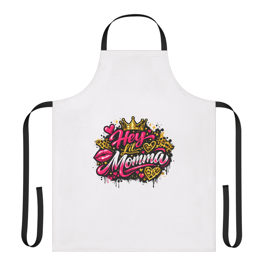 Hey Lil' Momma Apron — Colorful Graffiti Kitchen Apron, Fun Gift for Moms & Cooks
