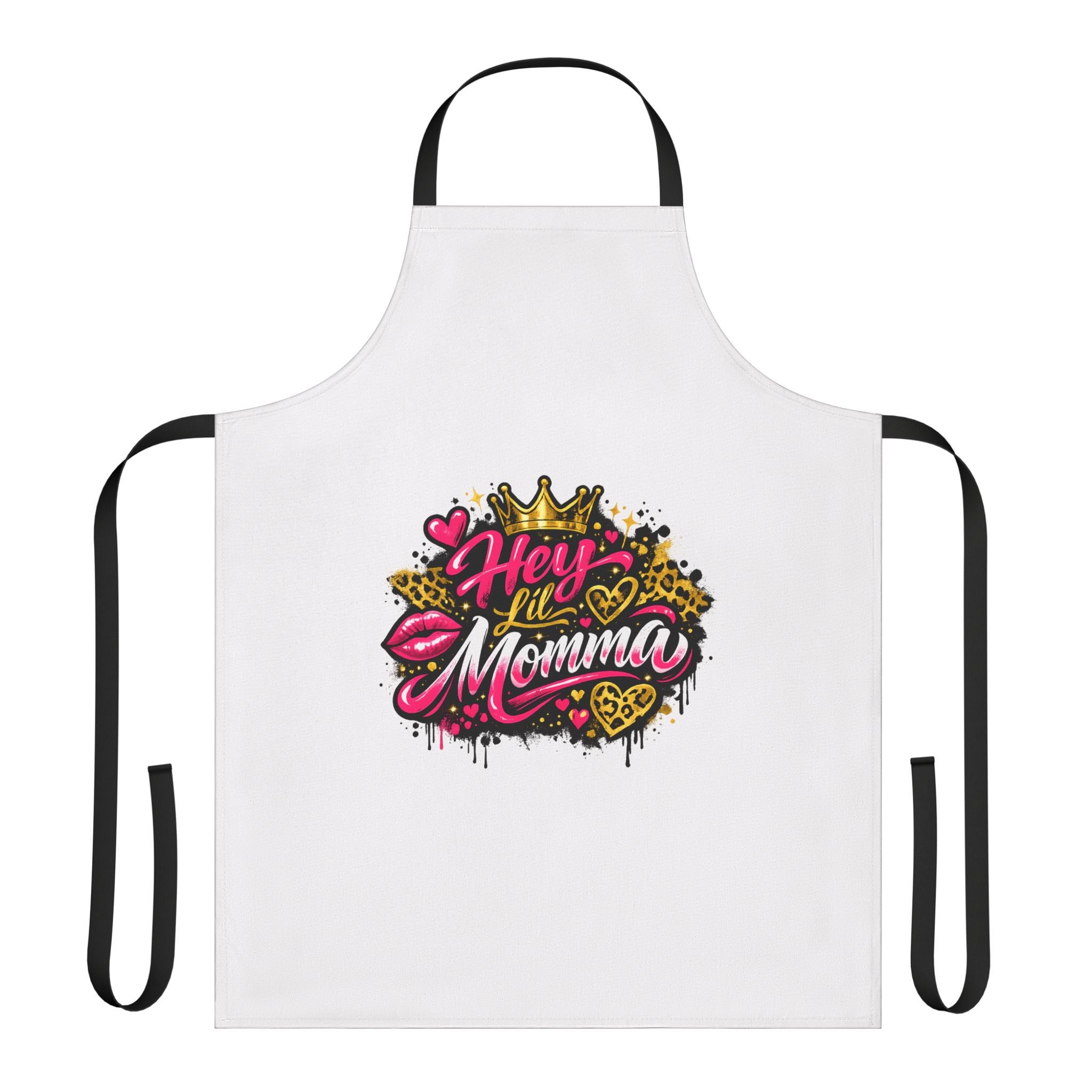 Hey Lil' Momma Apron — Colorful Graffiti Kitchen Apron, Fun Gift for Moms & Cooks