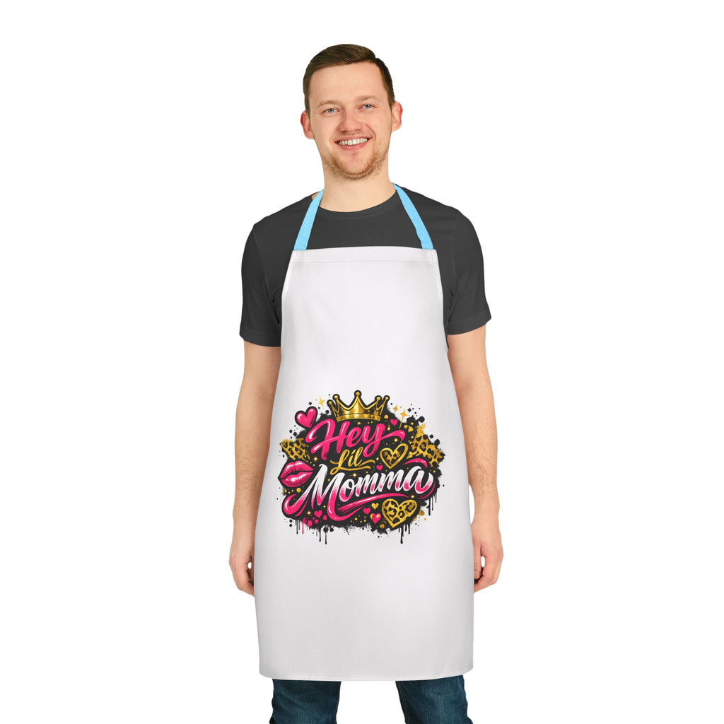 Hey Lil' Momma Apron — Colorful Graffiti Kitchen Apron, Fun Gift for Moms & Cooks