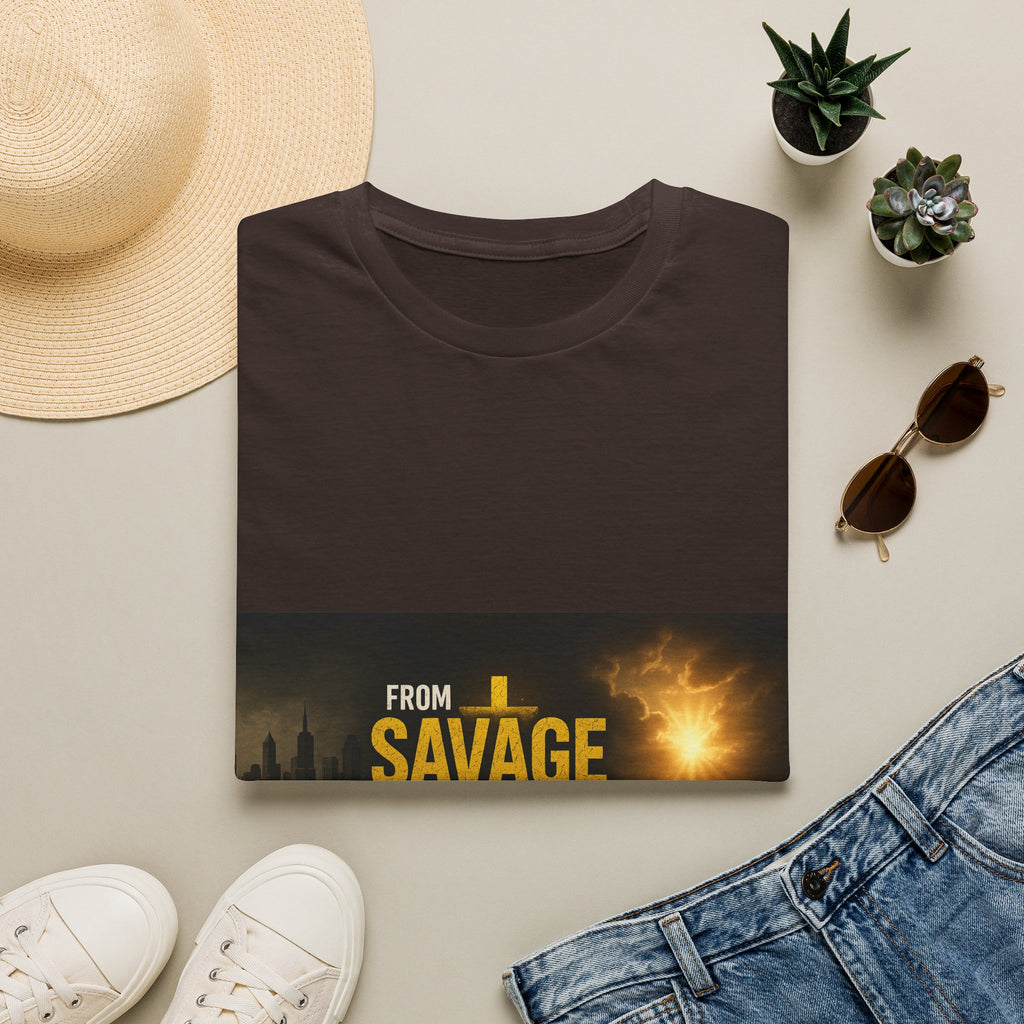 From Savage to Saved T-Shirt — Inspirational Christian Faith Tee