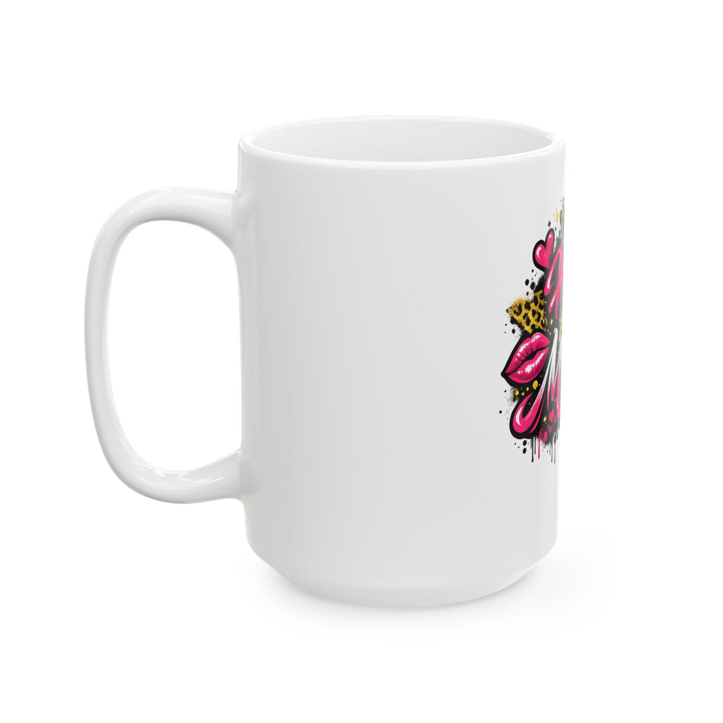 Hey Lil Momma Ceramic Mug — Stylish Leopard Print & Crown Coffee Cup (11oz/15oz)