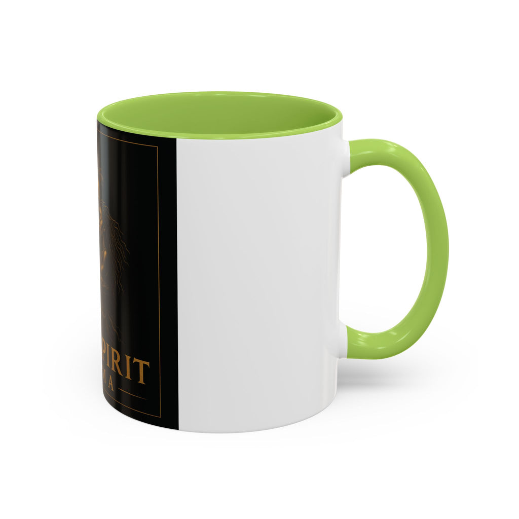Black Spirit Cinema Accent Coffee Mug — Afrocentric Couple Art (11/15oz)