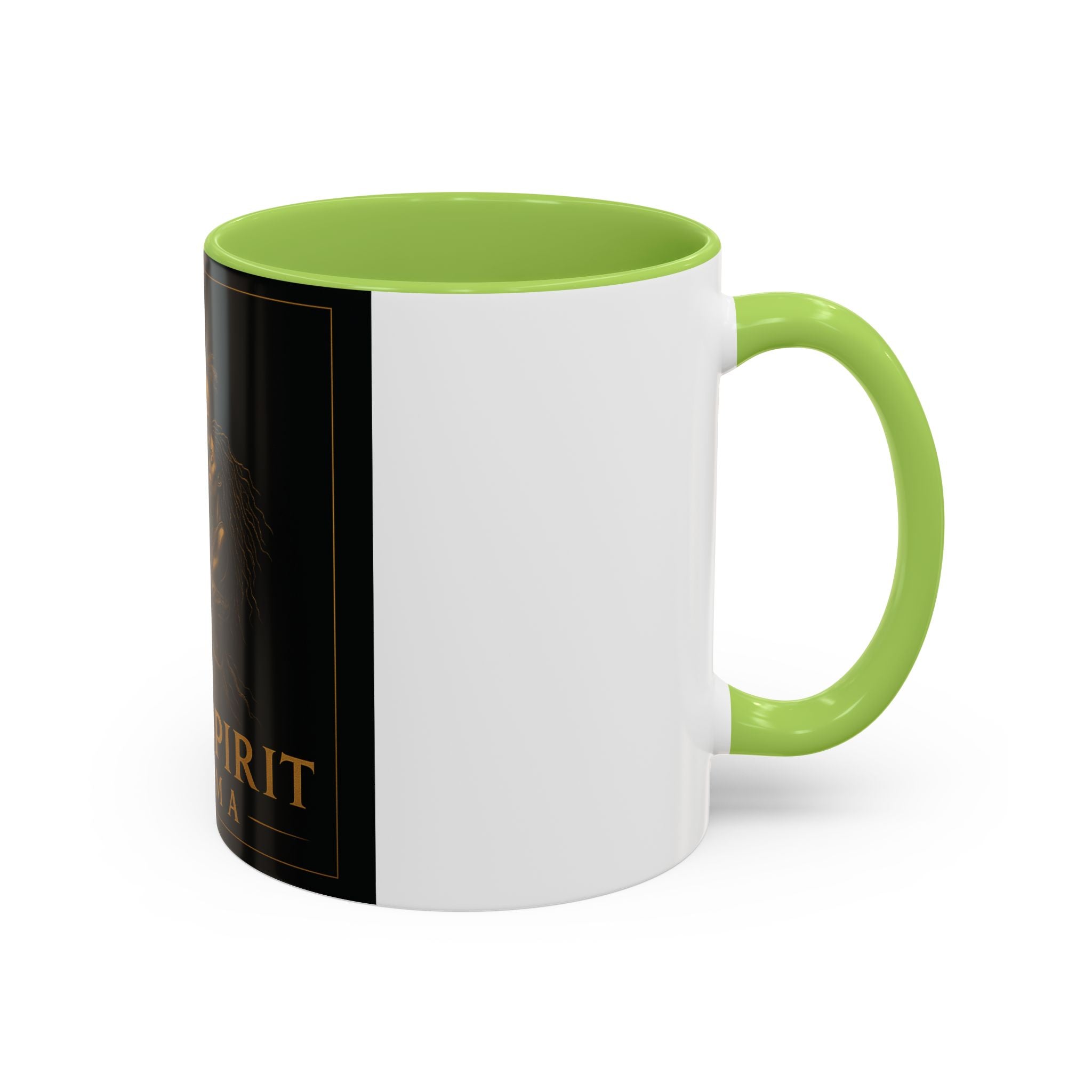 Black Spirit Cinema Accent Coffee Mug — Afrocentric Couple Art (11/15oz)